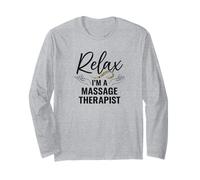 Relax I'm a Massage Therapist Minimal Hands Graphic Maglia a Manica