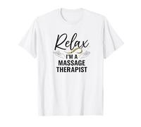 Relax I'm a Massage Therapist Minimal Hands Graphic Maglietta