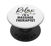 Relax I'm a Massage Therapist Minimal Hands Graphic PopSockets PopGrip Adesivo