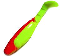 Relax Kopyto Classic - Set di 10 pesciolini in gomma da 4 l, circa 11 cm, colore: giallo fluo rosso