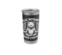 Relax Niente è sotto controllo Orso Yoga Meditazione Sarcasmo Bicchiere termico in acciaio inox doppia parete