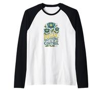 Relax Niente è sotto Controllo Yoga Fiore di Loto Maglia con Maniche Raglan