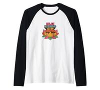 Relax Niente è sotto Controllo Yoga Fiore di Loto Maglia con Maniche Raglan