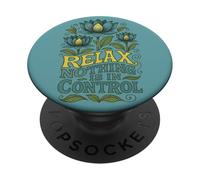 Relax Niente è sotto controllo yoga fiore di loto PopSockets PopGrip Adesivo