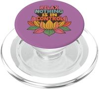 Relax Niente è sotto controllo yoga fiore di loto PopSockets PopGrip per MagSafe