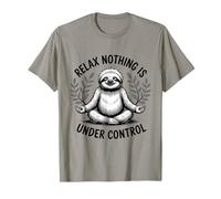 Relax Niente è sotto controllo Yoga Meditazione bradipo Maglietta