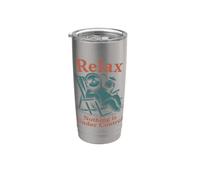Relax Nothing Is Under Control Bradipo Divertente Overthinker Umorismo Bicchiere termico in acciaio inox doppia parete
