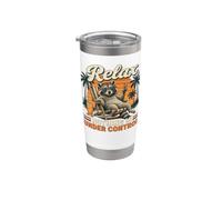 Relax Nothing is Under Control Chill Raccoon Bicchiere termico in acciaio inox doppia parete