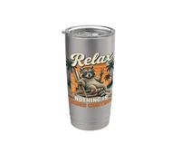 Relax Nothing is Under Control Chill Raccoon Bicchiere termico in acciaio inox doppia parete