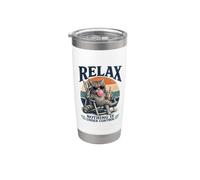 Relax Nothing Is Under Control Divertente Amanti Gatti Papà Mamma Bicchiere termico in acciaio inox doppia parete