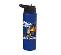 Relax Nothing Is Under Control Divertente gatto sarcastico Stainless Steel Insulated Water Bottle