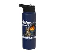 Relax Nothing Is Under Control Divertente gatto sarcastico Stainless Steel Insulated Water Bottle