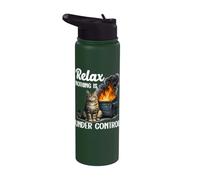 Relax Nothing Is Under Control Divertente gatto sarcastico Stainless Steel Insulated Water Bottle