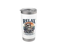 Relax Nothing Is Under Control Divertente Opussum Amanti Papà Mamma Bicchiere termico in acciaio inox doppia parete
