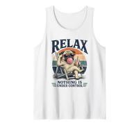 Relax Nothing Is Under Control Divertente Pug Dog Lovers papà Mamma Canotta