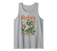 Relax Nothing Is Under Control Funny Raccoon Sunglasses Cock Canotta