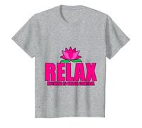 Relax, Nothing Is Under Control |-. Maglietta, Bambini, Grigio Melange, 6 Anni