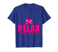 Relax, Nothing Is Under Control |-. Maglietta, Uomo, Blu Reale, L