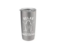 Relax Nothing Is Under Control Procione Sarcasmo Citazione Umorismo Bicchiere termico in acciaio inox doppia parete