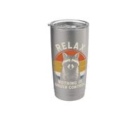 Relax Nothing Is Under Control Procione Sarcasmo Citazione Umorismo Bicchiere termico in acciaio inox doppia parete