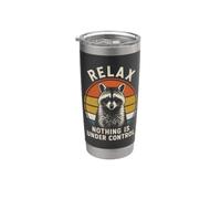 Relax Nothing Is Under Control Procione Sarcasmo Citazione Umorismo Bicchiere termico in acciaio inox doppia parete