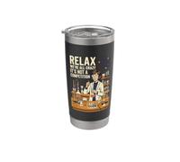 Relax Siamo tutti pazzi Non è una competizione Bicchiere termico in acciaio inox doppia parete