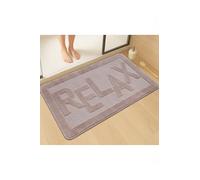 Relax - Tappetino da bagno, 60 x 100 cm, rivestimento antiscivolo, adatto al riscaldamento a pavimento, ad asciugatura rapida, resistente, in polipropilene, morbido Hapt (beige)