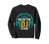 Relax The Dj Is Here, Divertente DJ Disc Jockey, Lettore Musicale da Uomo Felpa