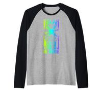 Relax The DJ Is Here LP Gothic Skull per Amanti del Disco in Vinile Maglia con Maniche Raglan