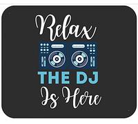 Relax The Dj Is Here Vintage Disc Horseman Beat Maker S Tappetino per Mouse Soffice Mousemat Liscio Tappetino Mouse per Casa Laptop Gioco 25X30Cm