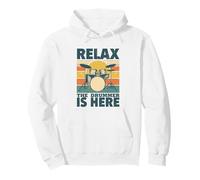 Relax The Drummer Is Here Musical per Musicisti di Batteria Felpa con Cappuccio