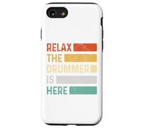 Relax The Drummer Is Here Vintage Funny Drums Custodia per iPhone SE (2020) / 7/8