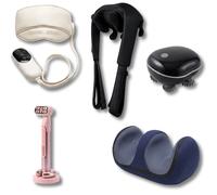 Relax - Trattamento Viso RF EMS LED, Maschera Oculare, Shiatsu, Cuscin