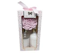 Relax & Unwind Velvet Rose Spa Gift Set - 3 stili di coccole - Set regalo bagno e corpo con gel doccia, lozione, crema per le mani e soffio - Compleanni, festa della mamma e Natale HTUK (set da bagno