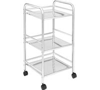 Relax World Carrello Portaoggetti in Acciaio Cromato per Bagno Cucina Parrucchie