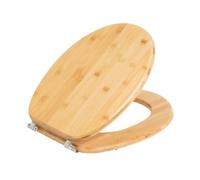 Relax World Copri Water Universale Sedile WC in Legno di bambù, Tavoletta WC,Coperchio con Cerniere in Acciaio