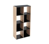 Libreria Scaffale a 4 Ripiani con 8 Scomparti in Legno,Ufficio, Soggiorno,Studio