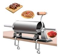 RELAX4LIFE 2,5/3/4 KG Insaccatrice Manuale per Salsiccia in Acciaio Inox, Macchina di Produzione di Salsiccia con Tubi di Diversi Diametri, Fissaggio al Piano di Lavoro Solido e Regolabile (4KG)