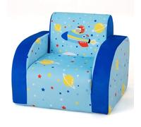 RELAX4LIFE 2 in 1 Divano Letto per Bambini Modello Pilota, Poltrona con Copertura Rimovibile, Schienale e Sedile Regolabili, per Bambini da 0-5 Anni, Portata 50 kg