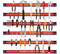 RELAX4LIFE 6 Pezzi Portautensili Magnetico da Parete, Aste Magnetiche per Utensili ed Attrezzi da Muro, Set 6 Pezzi Pannelli a Barra a Magneti per Organizzazione Strumenti ed Attrezzi