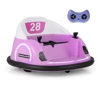 RELAX4LIFE 6V Autoscontro Elettrico per Bambini, con Telecomando, Carrozza Motorizzata a 360° con Luci LED, Musica e Suoni, Connessione Wireless, per Bambini 18+ Mesi (ROSA)