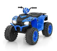 RELAX4LIFE ATV per Bambini, Veicolo Elettrico a Batteria da 24V con Connessione Wireless, Musica, Radio, Luci LED, Velocità Alta/Bassa e Avvio Dolce, Macchina Giocattolo a 4 Ruote (BLU)