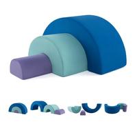 RELAX4LIFE Blocchi da Arrampicata in Schiuma Arcobaleno, Giocattoli da Arrampicata con Copertura in Tessuto Scamosciato Amico della Pelle e Imbottitura in Spugna Elastica, Set di Gioco in Schiuma