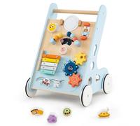 RELAX4LIFE Carrellino Primi Passi 7 in 1, Ausilio per Camminare con Specchio e Giocattolo, Girello in Legno per Ragazzi e Ragazze, 1+ Anni (Modello 8)