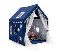 RELAX4LIFE Casetta per Bambini, Tenda da Gioco per Bambini con Tappetino e Zanzariera, Base Segreta per Bambini da Interno (Modello 3, Blu)