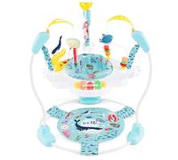 RELAX4LIFE Centro Attività/Jumperoo/Exersaucer Convertibile 3 in 1, con Piattino Rimbalzante, Seggiolino Girevole a 360°, Tavolo da Gioco, Regolabile in Altezza, Musica, Luci, per 6+ Mesi