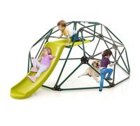 RELAX4LIFE Cuccia da Arrampicata con Scivolo per Bambini, Struttura per Arrampicata da Giardino, Portata Fino a 180 kg, Scala da Arrampicata per Bambini 3-10 Anni (Grigio)