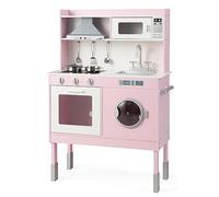 RELAX4LIFE Cucina Giocattolo in Legno con Luci e Suoni Reali (Classica) | Set da Gioco per Bambini con Altezza Regolabile 95/99/101 cm, per Bambini da 3 a 8 Anni