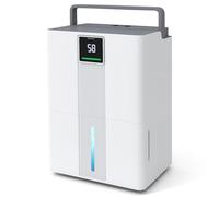 RELAX4LIFE Deumidificatore Casa 12L/24H per 35-50㎡, Deumidificatore Portatile con 3 Modalità e 2 Velocità, Indicatore LED a 3 Colori, Serbatoio Rimovibile 2L e Timer, Bianco