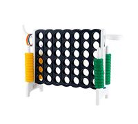 RELAX4LIFE Forza 4 Gioco Gigante per Bambini e Adulti, per Esterno e Interno, (84x33x74cm, con Canestro, Palla, 5 Anelli -E)